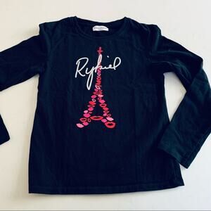 Sonia Rykiel Girls Black Eiffel  Tower Top Sz 12